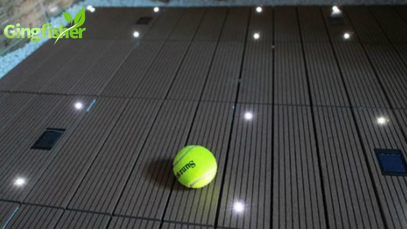 Solar LED light Composite decking tilesModel GDT-30A-S-01 (Grooved)