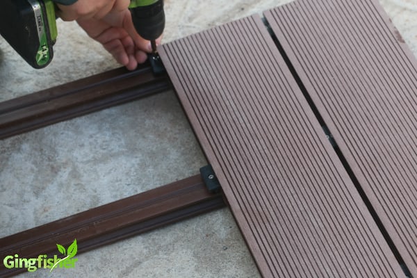 normal WPC decking installation